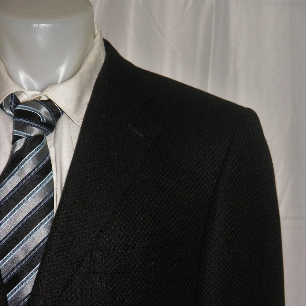 Ermenegildo Zegna Dark Gray Silk Cashmere Vintage Three Button Sport Coat 46L